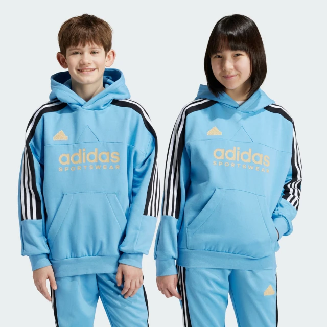 adidas 愛迪達 長袖上衣 童裝 大童 男女童 帽T 運動 J NP HOODIE 藍 IY6378