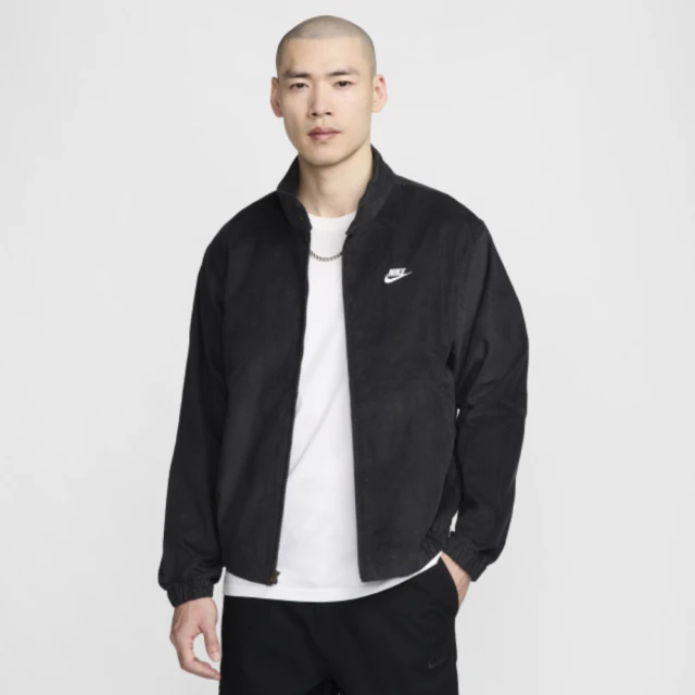 NIKE 耐吉 外套 男款 燈芯絨 AS M NK CLUB HARRINGTON CRDRY 黑 FZ0632-010(3S4005)