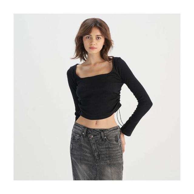 【LEVIS】女款 長袖 U領長袖 喇叭袖口設計 上衣 熱賣單品  0018M-0000