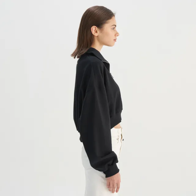 【LEVIS】女款 短版長T 長袖上衣 1/4 拉鍊 熱賣單品 0015T-0000