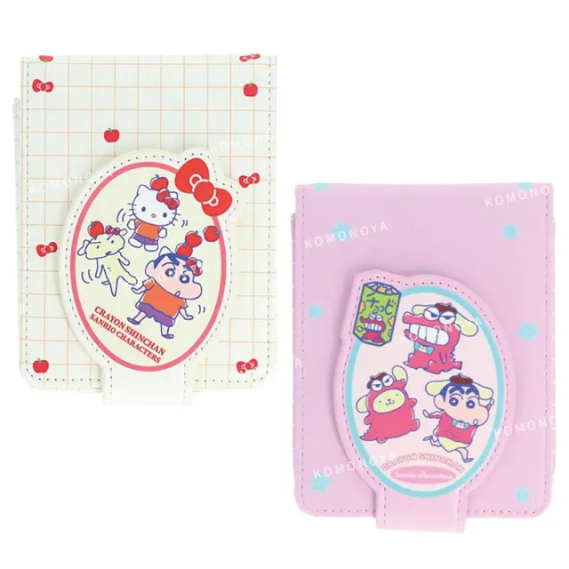 【小禮堂】雙11 Sanrio 三麗鷗 x 蠟筆小新 皮質硬殼化妝包 - 聯名款(平輸品)