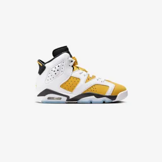 【NIKE 耐吉】AIR JORDAN 6 RETRO GS 籃球鞋 運動鞋 男女童 大童 黑白黃(384665170)
