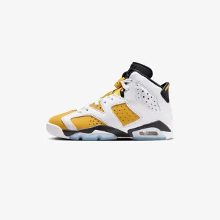 【NIKE 耐吉】AIR JORDAN 6 RETRO GS 籃球鞋 運動鞋 男女童 大童 黑白黃(384665170)