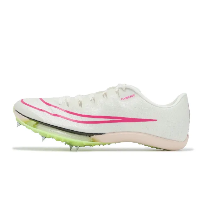 【NIKE 耐吉】田徑釘鞋 Air Zoom Maxfly 男鞋 女鞋 米白 粉紅 螢光黃 氣墊 碳板 可拆釘(DH5359-100)