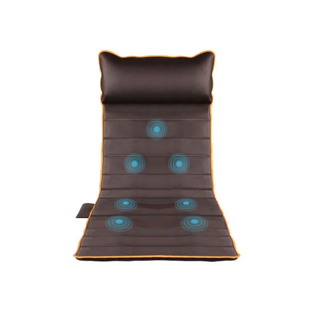  MRF 健身大師 664 型按摩床，專為背部、腰部、臀部設計的震動式按摩墊，尺寸 175x50x1.2cm，咖啡色系輕巧便攜，僅重 7kg，適合居家使用。採用插電式電源，消耗功率 30W，配備有線遙控器，操作簡易舒適。產地中國，BSMI 許可 R3B233，保固 1 年，提供專業按摩體驗，緩解肌肉疲勞，提升生活品質。個人衛生用品，確保安全衛生。 