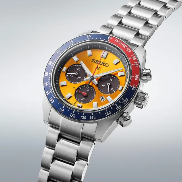 【SEIKO 精工】ROSPEX SPEEDTIMER 經典配色 熊貓款 太陽能三眼計時腕錶(SSC947P1/V192-0AH0Y)