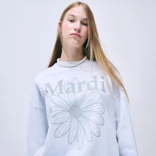 【MARDI MERCREDI】雙11印花大學TEE 麻花色 經典小雛菊 灰綠花 純棉 SWEATSHIRT FLOWERMARDI