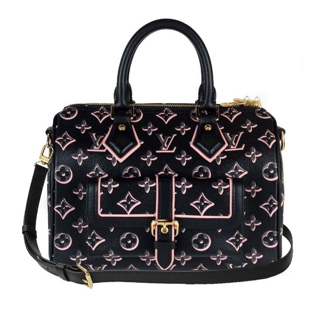 LV LOUIS VUITTON路易威登 M20852 經典 Speedy 25 系列雙色 Monogram 肩背手提兩用包