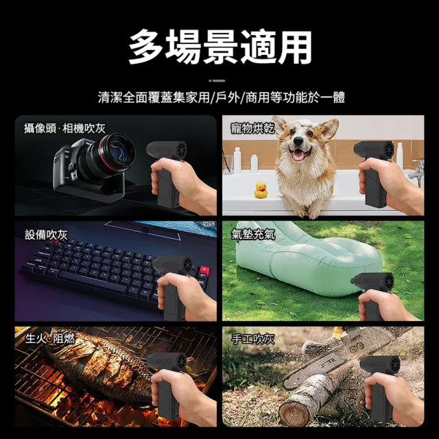【ANTIAN】13萬轉 手持暴風高速無線強力吹塵槍 渦輪暴力吹塵器 烤肉生火 戶外吹氣泵