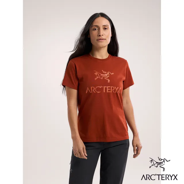 【Arcteryx 始祖鳥官方直營】女 ArcWord 短袖休閒Tee(紅衫紅/太陽橘)