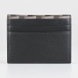 【BALLY】BALLY Pennant內裡燙銀LOGO帆布牛皮三角旗圖案9卡開口式對折卡夾(男款/黑x多色)