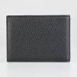 【BALLY】BALLY Ribbon燙銀LOGO小牛皮紅白紅條紋3卡對折卡夾(男款/黑)