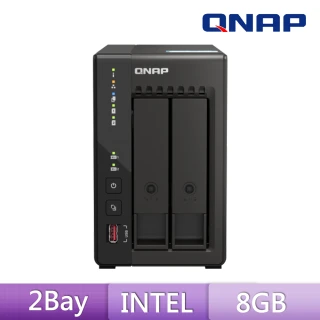 QNAP 威聯通 搭WD 8TB x2 ★ TS-253E-8G 2Bay NAS 網路儲存伺服器