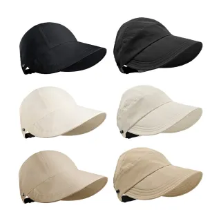 【DREAMCATCHER】空頂遮陽防曬帽-口袋款(可扎馬尾遮 防曬帽 遮陽帽 棒球帽 空頂帽 漁夫帽 女鴨舌帽)