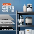 【STYLE 格調】荷重五層碳鋼40*100*164cm鐵力士架置物架-帶輪子送掛鈎(鐵架/收納/櫃子/電器櫃/層架)