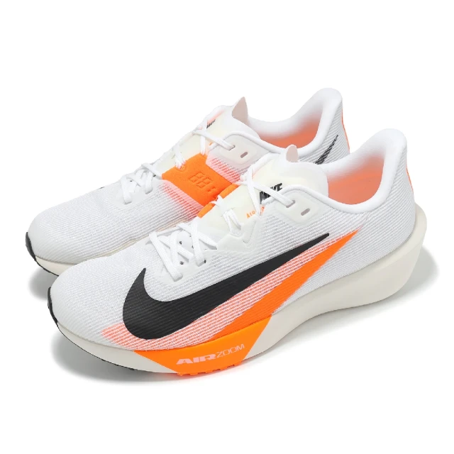 NIKE 耐吉 競速跑鞋 Air Zoom Rival Fly 4 男鞋 白橘 輕量 回彈 緩衝 訓練 運動鞋(FV6040-101)