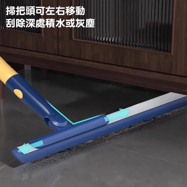 【樂適多】乾溼兩用藍色刮水掃把 MO7066(刮水器 刮水刀 刮水掃把 掃把 地面清潔 玻璃清潔 鏡子清潔)