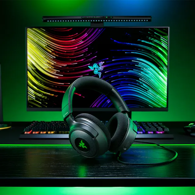 【Razer 雷蛇】Razer 北海巨妖耳機麥 Kraken V4 X 有線遊戲耳麥-黑色