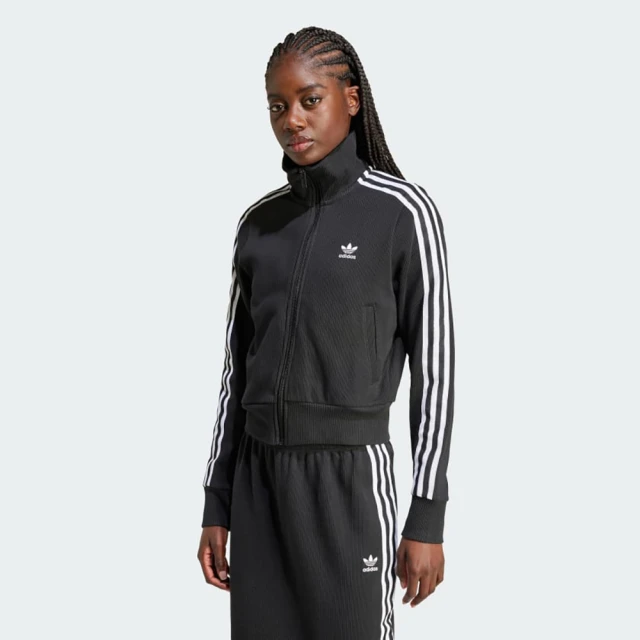 adidas 愛迪達 外套 女款 運動立領外套 KNITTED TOP OR 黑 IY7278