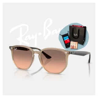 【RayBan 雷朋】六角形膠框漸層太陽眼鏡(RB4306F-678846 54mm)