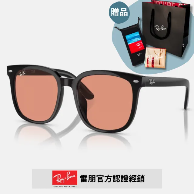 【RayBan 雷朋】方形膠框太陽眼鏡(RB4401D-601/87、601/71、601/85、601/74、601/72 57mm)