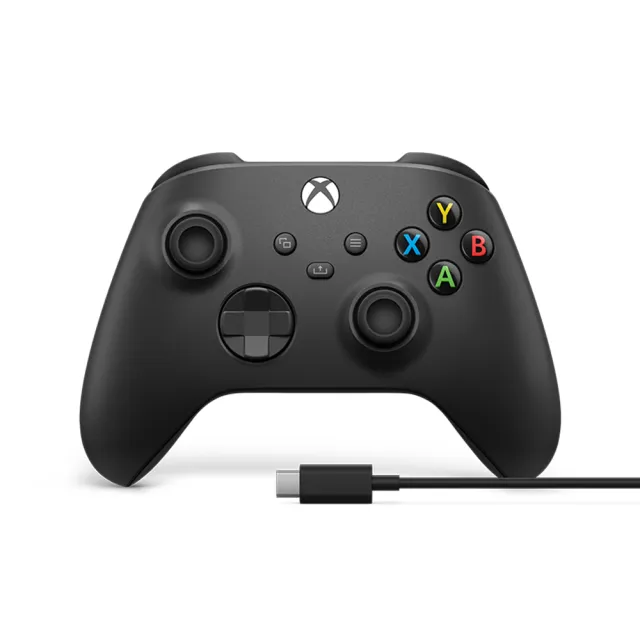 【Microsoft 微軟】XBOX 原廠無線控制器+USB-C 纜線(磨砂黑NB活動用魔物獵人適用)