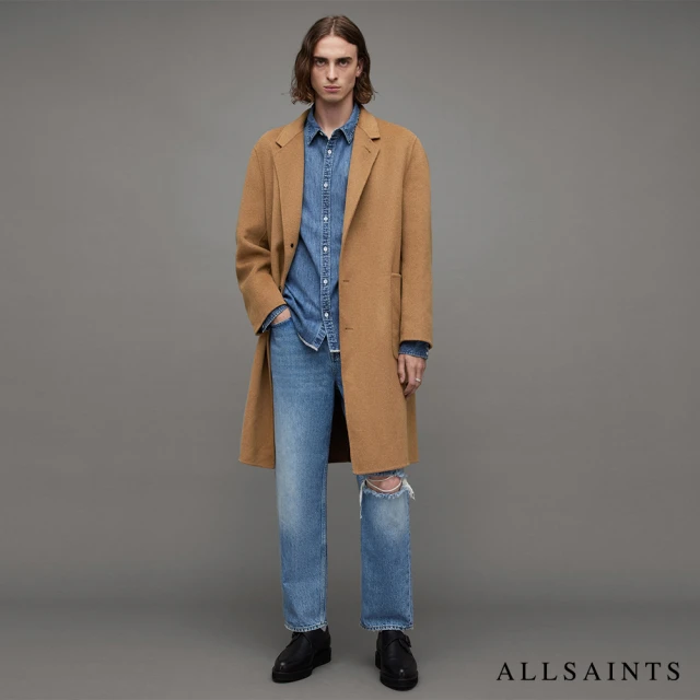 ALLSAINTS STANO 羊毛大衣DEEP CAMEL(寬鬆版型)