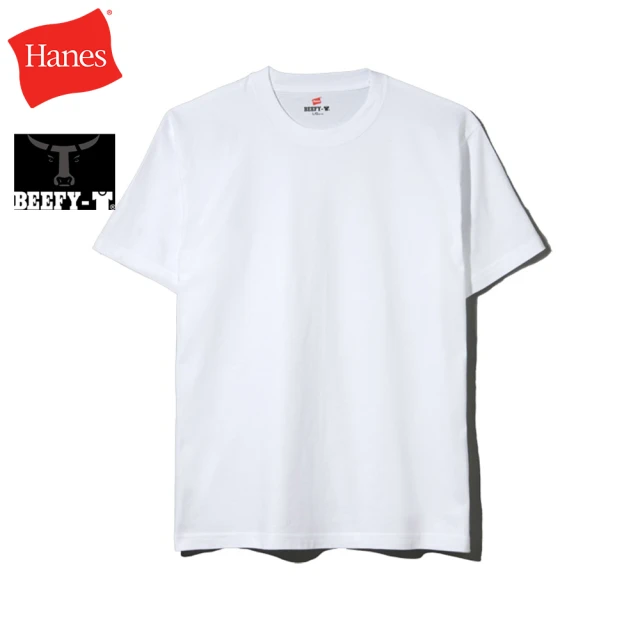 Hanes 官方直營-BEEFY-T系列 短袖T恤內衣 經典設計款(白色)