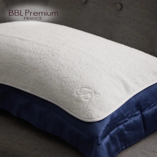 【BBL Premium】100%棉刺繡枕巾(飯店白)