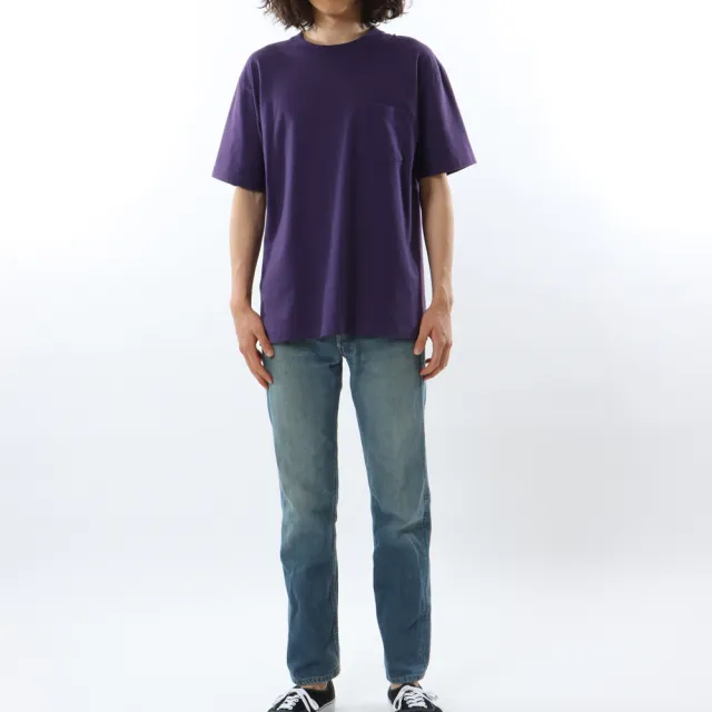 【Hanes】官方直營-BEEFY-T系列 口袋短袖T恤內衣 經典設計款(深紫色)