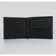 【BALLY】BALLY 銀字燙印黑白條紋粒面小牛皮短夾(黑)