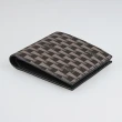 【BALLY】BALLY Pennant內裡銀箔字LOGO印花牛皮三角旗設計8卡對折短夾(男款/黑x多色)