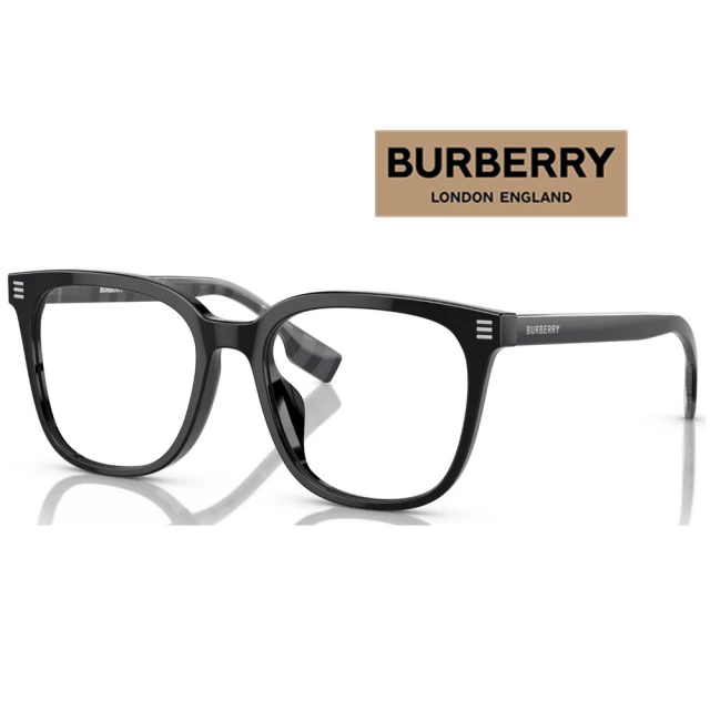 BURBERRY 巴寶莉 亞洲版 時尚大鏡面光學眼鏡 舒適加高鼻翼 BE2361D 4101 53mm 黑 公司貨