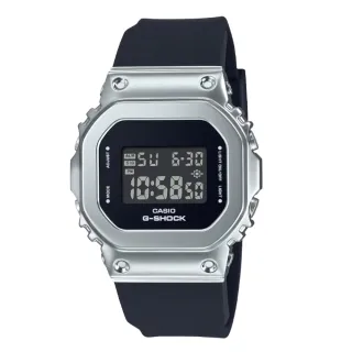 【CASIO 卡西歐】G-SHOCK 工業風金屬感電子錶 銀 GM-S5600-1_38.4mm