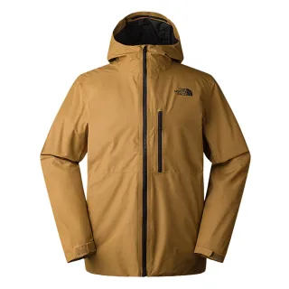 【The North Face 官方旗艦】北面男款棕色DryVent防水透氣保暖連帽三合一外套｜83SLYW3