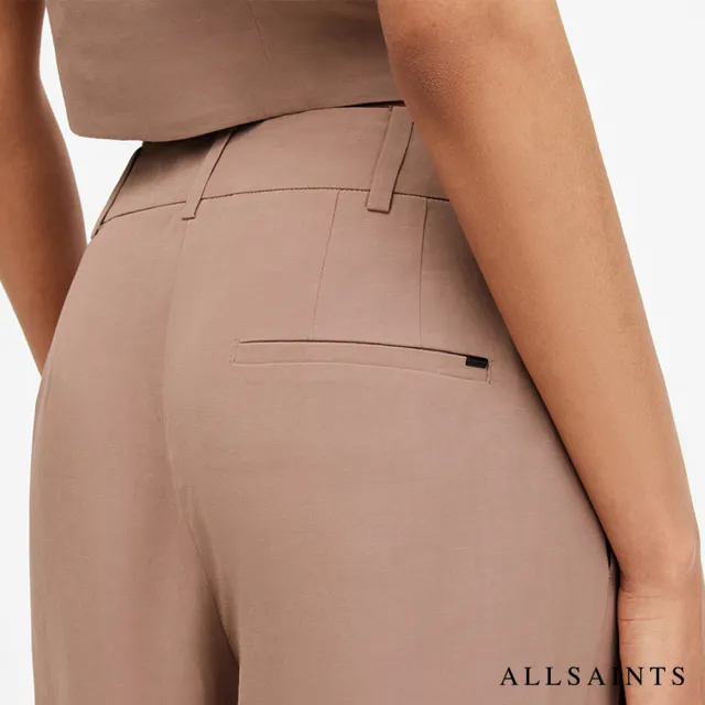 【ALLSAINTS】DERI 亞麻西裝寬褲Doe Brown WT026Y(寬褲版型)