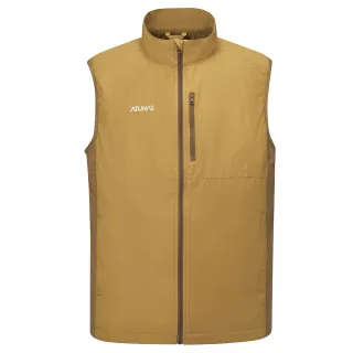 【ATUNAS 歐都納】男款石墨烯微暖輕量背心(A1VE2301M琥珀棕/抗靜電/防潑水/洋蔥式換季穿搭/戶外休閒旅遊)