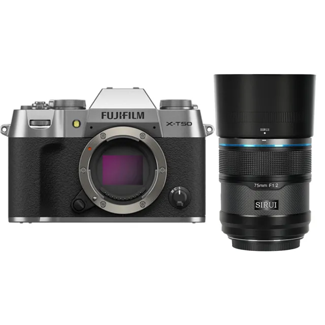 【FUJIFILM 富士】X-T50 單機身 + SIRUI Sniper 75mm F1.2 APSC 鏡頭 --公司貨