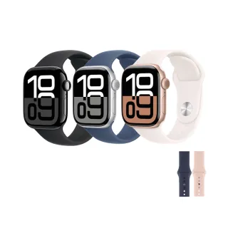 運動錶帶組【Apple】Apple Watch S10 LTE 46mm(鋁金屬錶殼搭配運動型錶帶)