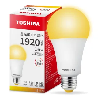 【TOSHIBA 東芝】6入組 星光耀 16W LED燈泡 燈泡色