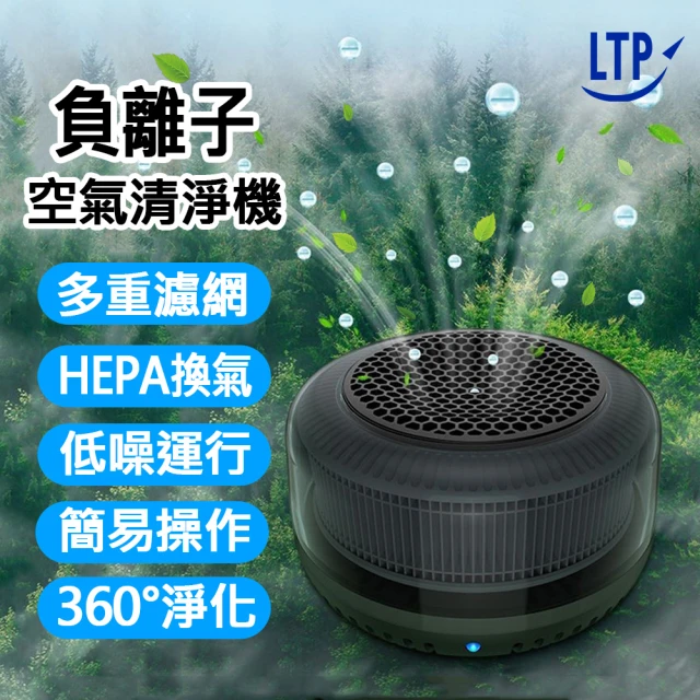 LTP 雙效負離子H13 HEPA空氣清淨機(車內/室內 360度全淨化 F006)