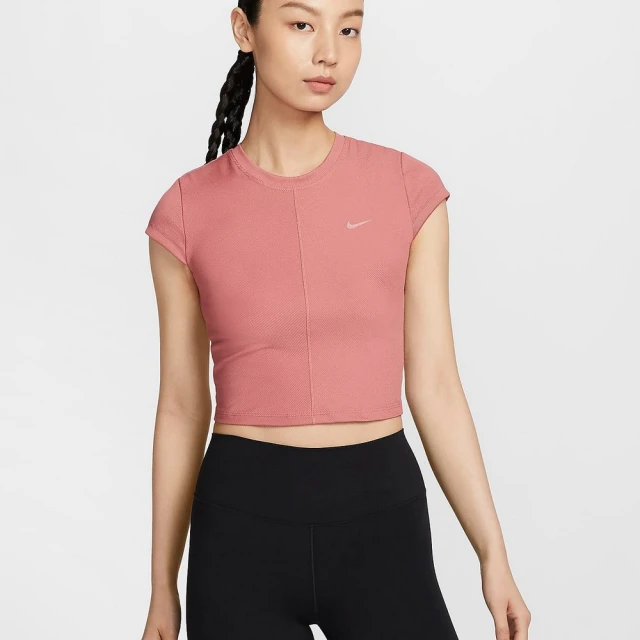 NIKE 耐吉 AS W NIKE ONE RIB SS TOP CAPSU 女 短袖上衣-粉(FV7875634)