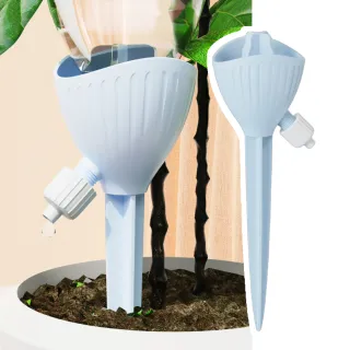 【每每園藝】質感奶藍無極調節水流澆花器-6入組(滴水器 家用澆水器 多肉 植物盆栽 灑水 懶人澆水工具)
