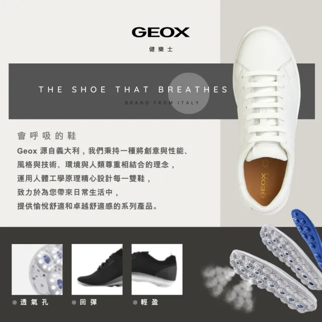 【GEOX】男鞋 休閒鞋 黑 SPHERICA™ 零衝擊避震皮鞋