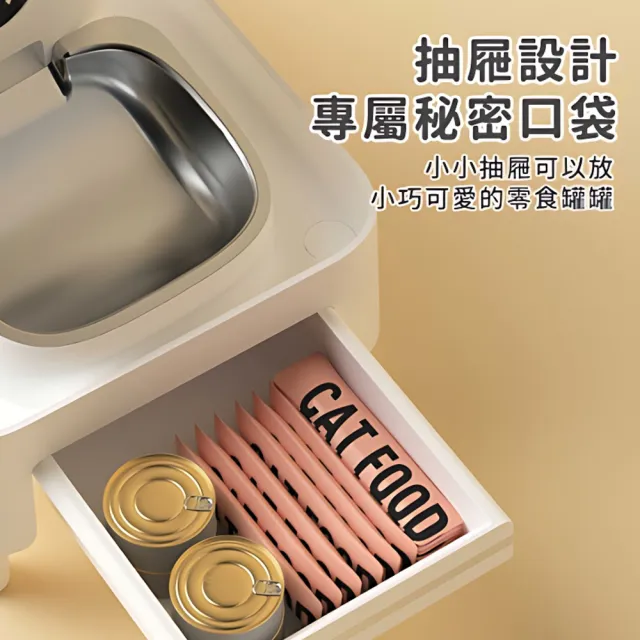 【PETKO】寵物餵食器專用支架配件 增高架(可收納、可調節擋板)