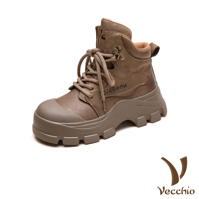 Vecchio 真皮休閒鞋 厚底休閒鞋/真皮頭層牛皮復古抓摺