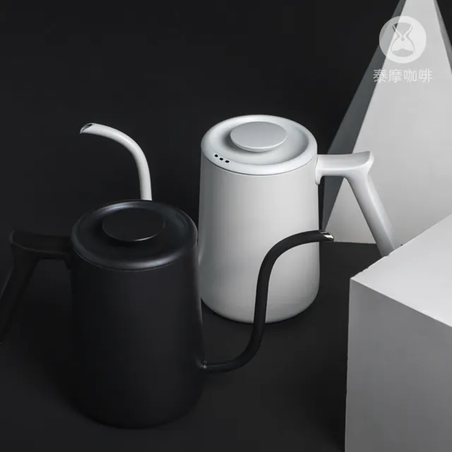 【TIMEMORE 泰摩】泰摩咖啡 魚Pure-白色(垂直穩定水流 咖啡手沖壺 304不鏽鋼)