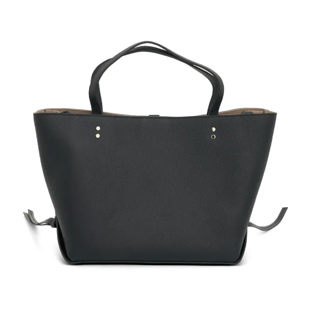 【Chloe’ 蔻依】CHC23SS119J32001 經典SENSE TOTE牛皮素色手提斜背小號托特包(黑色)