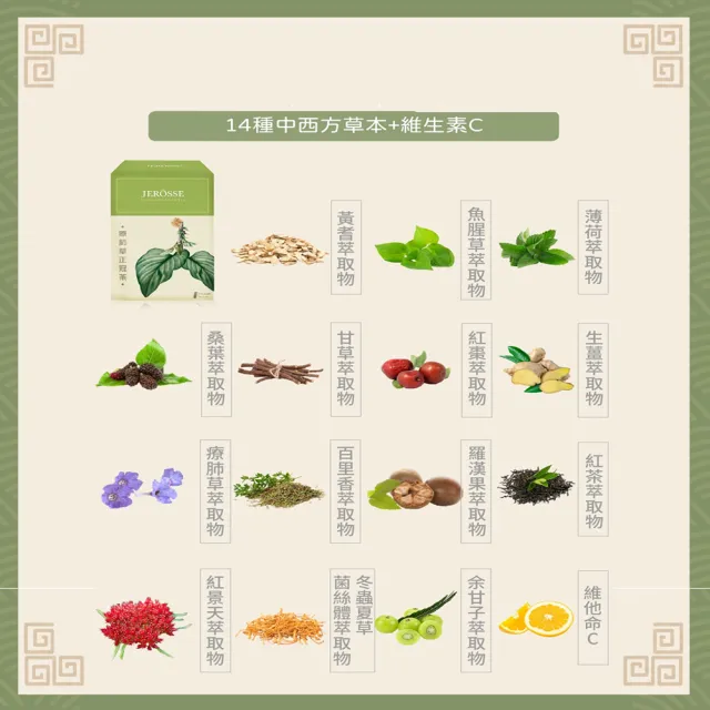【JEROSSE 婕樂纖】療肺草正冠茶X2盒/40包(14種中草本配方.好舒暢)
