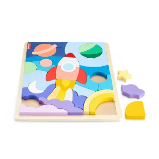 【Fisher price 費雪】木製火箭拼圖積木